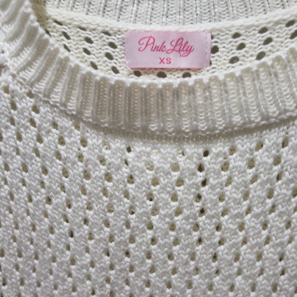 Pink Lily Off-the-Shoulder Sweater with Multicolor Sleeves - Picture 2 of 5